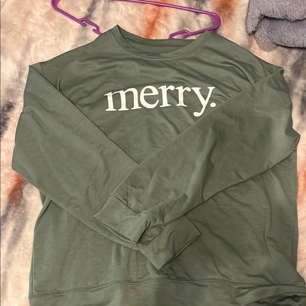 Merry Green Long Sleeve Tee